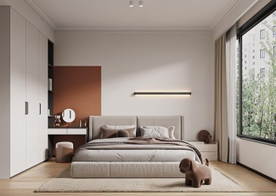 现代主卧室3D模型下载